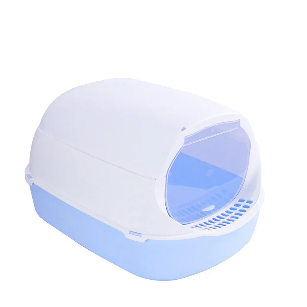 Kitty Sandbox Cat Litter Box Semi-enclosed Splashproof Cat Tray Cat Toilet Cleaning Basin Supplies Pet Toilet Kitten Tray Bedpan - Image 3