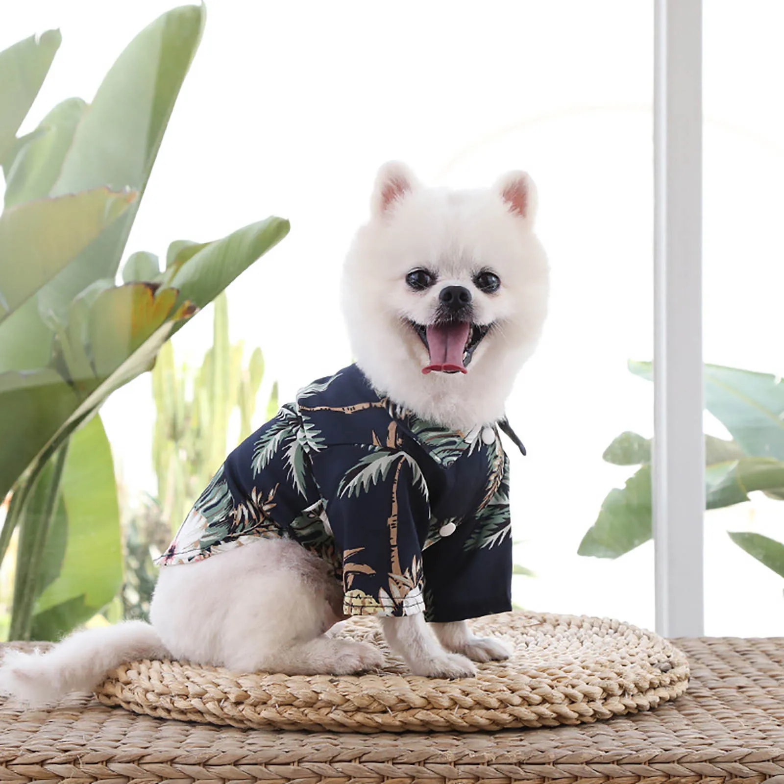Pet Summer Cotton Shirts Hawaii Style Floral Pattern Dog Shirt Hawaiian Printed Puppy Doggie Shirt Beach Breathable Cool Clothes - Image 7