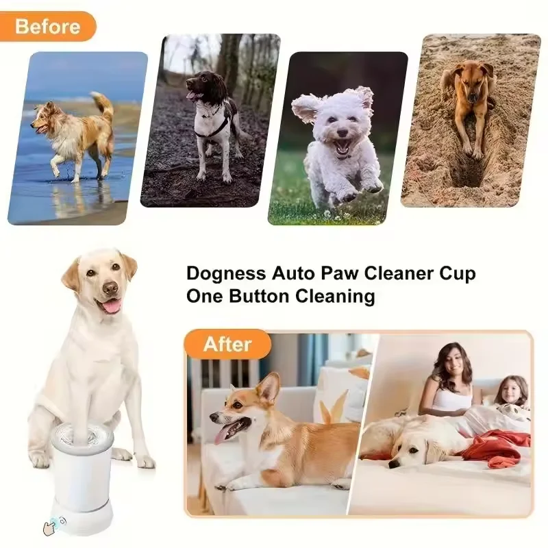 Pet Feet Washer Electrical Pet Paw Cleaner Automatic Pet Foot Cleaning Cup Portable Quick Low Noise Dog Cat Paw Cleaner - Image 7