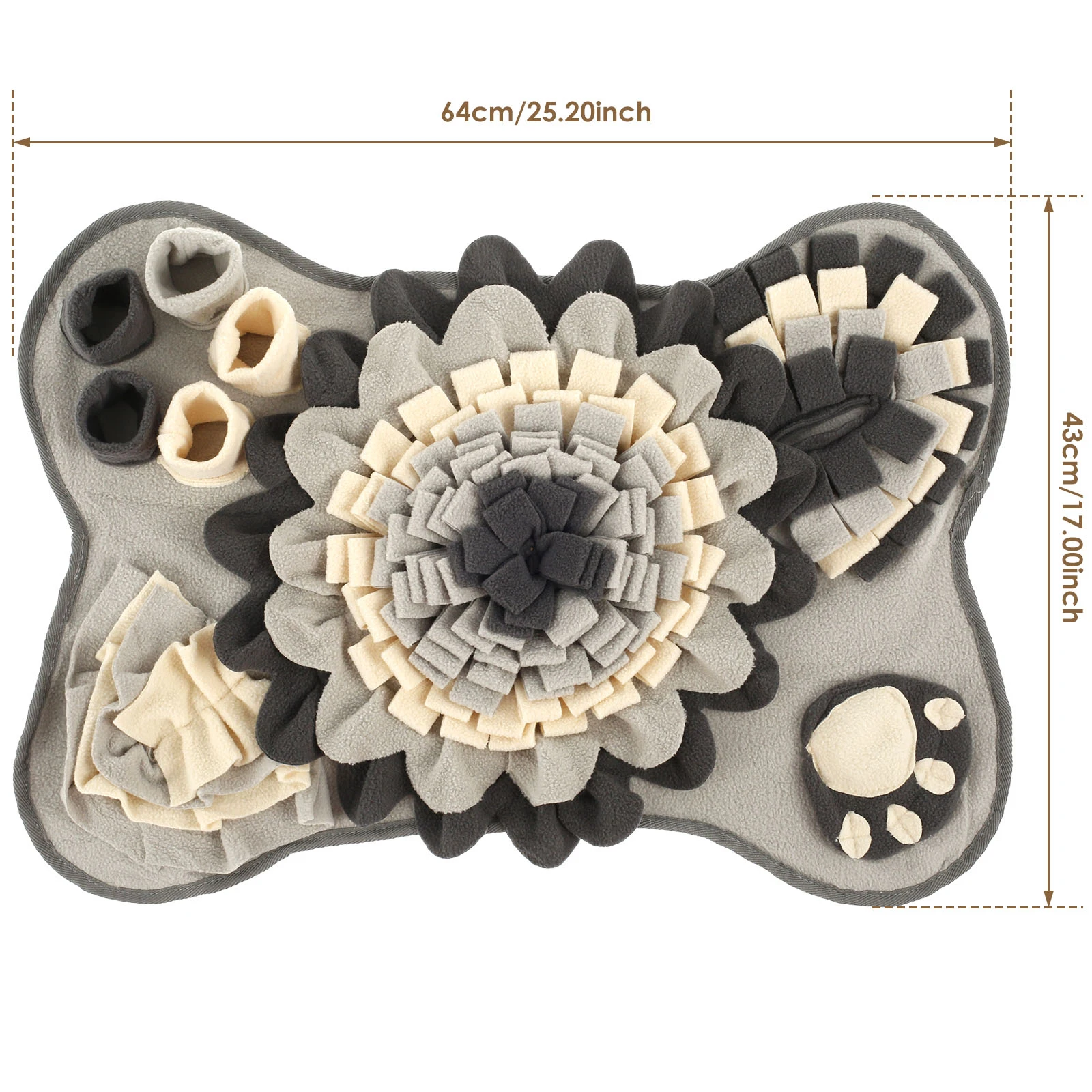 Dog Snuffle Mat Pet Toys Interactive Training Sniff Natural Feeding Mat Squeaker Dog Treat Relieve Pressure Snuffle Toys - Image 2