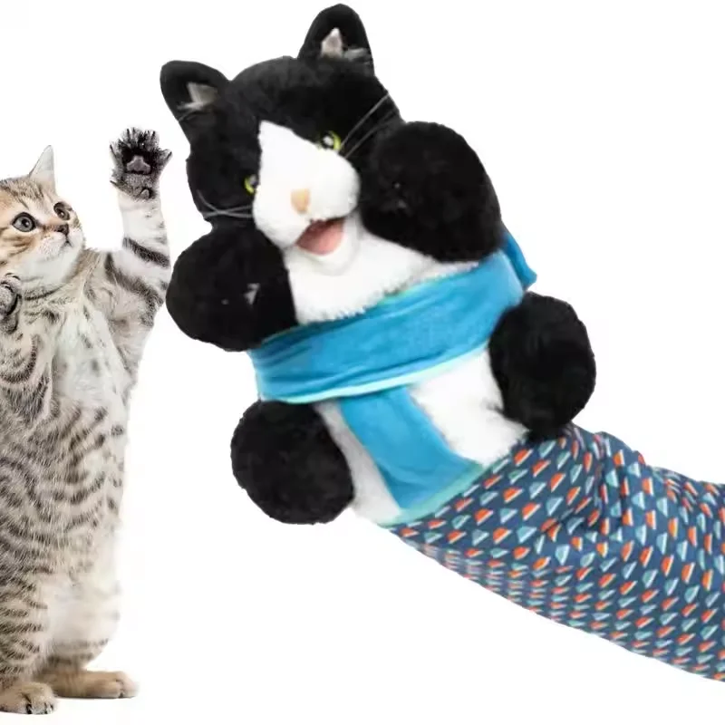 2/1pcs Cats Puppet Wrestler,Cat sumo Wrestler Toy Interactive Play Cat Plush Animal Toy With Sturdy Padding Cat Wrestling Gloves - Image 2