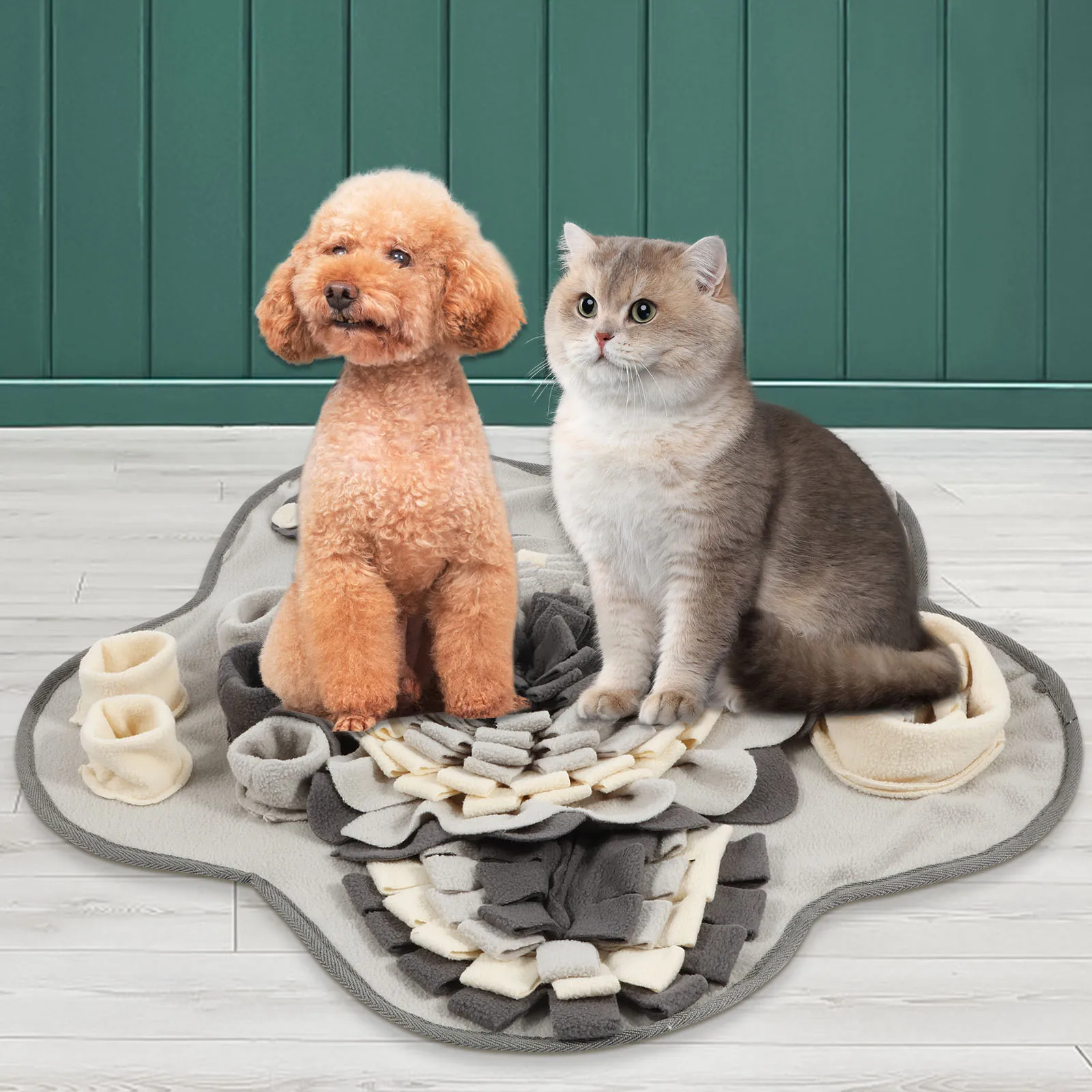 Dog Snuffle Mat Pet Toys Interactive Training Sniff Natural Feeding Mat Squeaker Dog Treat Relieve Pressure Snuffle Toys - Image 5