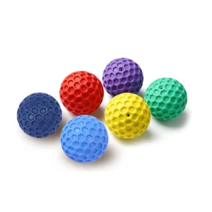 New Dog Toys Bite Resistant Interactive Throwing Sound Honeycomb Balls Natural Rubber Teething Clean Teeth Toys Pet Products