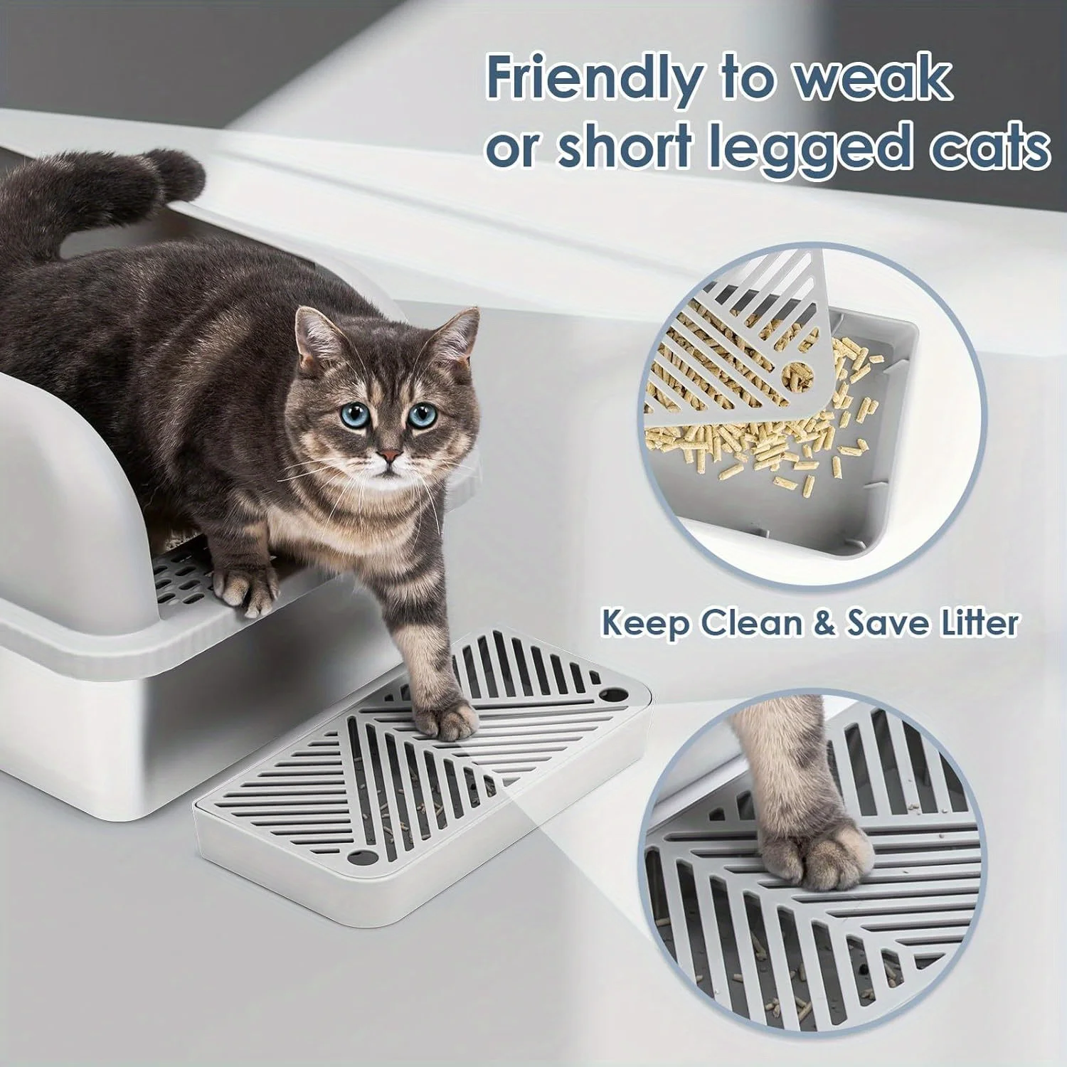 Self-Cleaning Cat Litter Box with Foot Pedal, Easy Waste Disposal, Odor Control, Large Capacity for Multiple Cats - Image 3