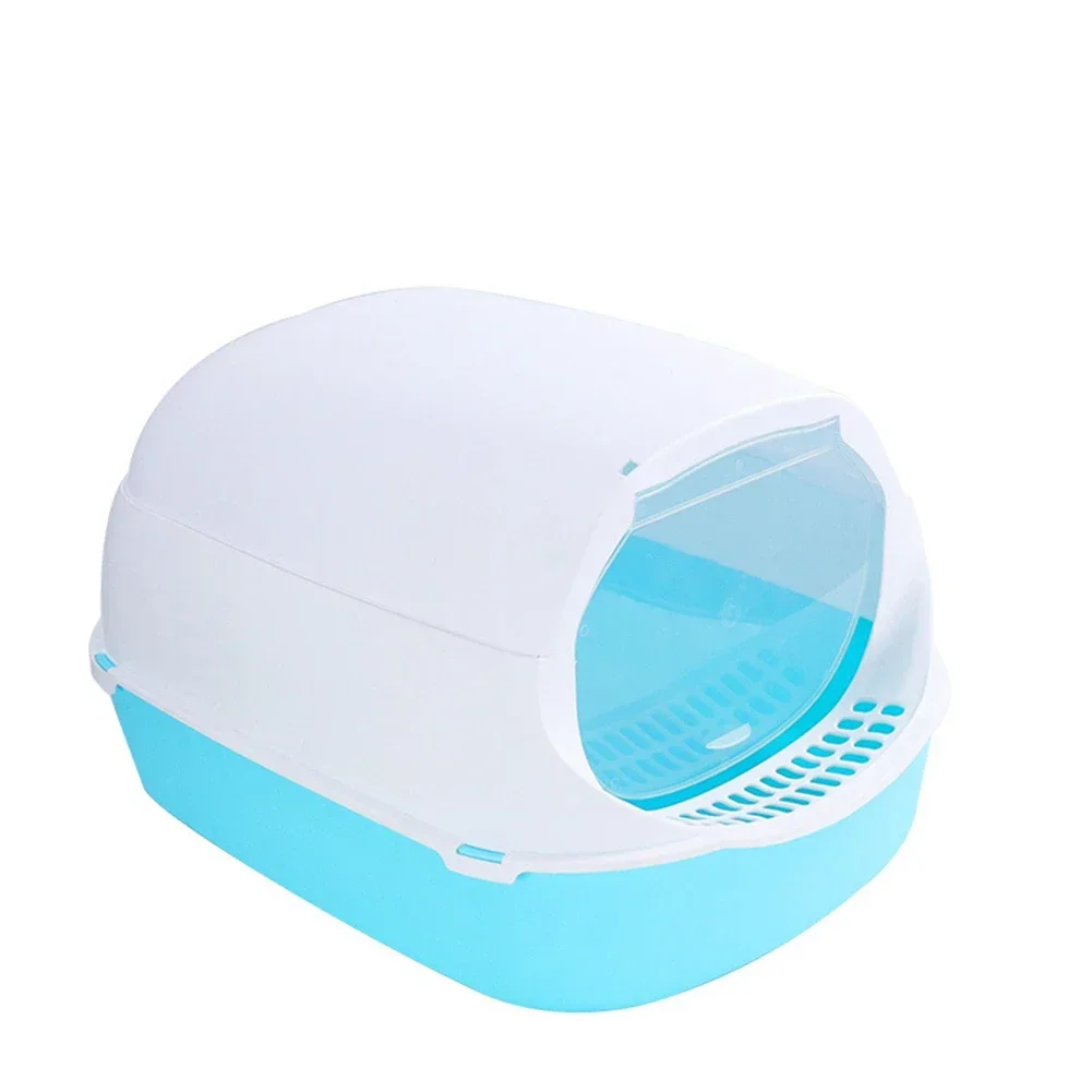 Kitty Sandbox Cat Litter Box Semi-enclosed Splashproof Cat Tray Cat Toilet Cleaning Basin Supplies Pet Toilet Kitten Tray Bedpan - Image 6